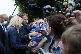 President Macron Visits The House Of Marcel Proust - Illiers-Combray