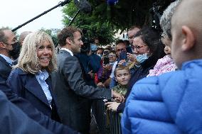 President Macron Visits The House Of Marcel Proust - Illiers-Combray