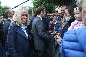 President Macron Visits The House Of Marcel Proust - Illiers-Combray