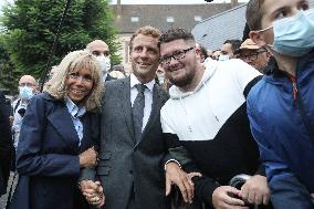 President Macron Visits The House Of Marcel Proust - Illiers-Combray