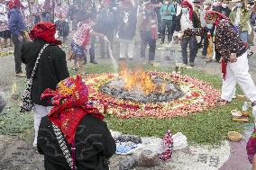 Indigenous Held Mayan Ceremony Against Independence Day - Guatemala