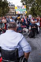 Rally To Oppose Change In Disability Allowances - Paris