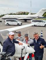 Albert II of Monaco Fly In A 100% Electric Aircraft - Nice