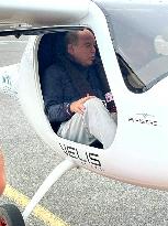 Albert II of Monaco Fly In A 100% Electric Aircraft - Nice