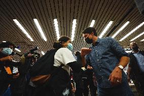 PM Trudeau Greets Commuters At Metro Station - Montreal