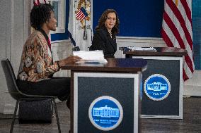 Vice President Kamala Harris Leads a Virtual COVID Summit