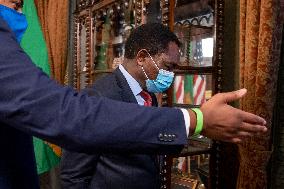 Vice President Kamala Harris meets Hakainde Hichilema of Zambia.