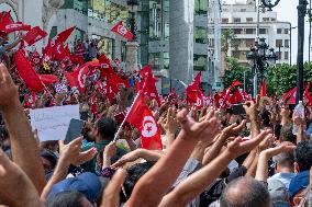 Protest Against Tunisian President Said - Tunis