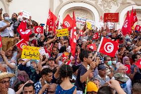 Protest Against Tunisian President Said - Tunis