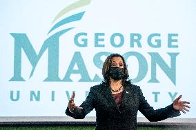 Harris Visits George Mason University for National Voter Registration Day