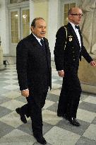 Dinner hosted by Denmark's Queen Margrethe II at the royal palace in Copenhagen