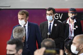 President Macron During A Ceremony Marking The 40Th Anniversary Of TGV