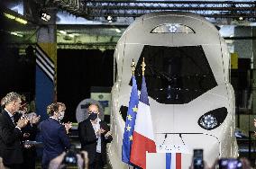 President Macron During A Ceremony Marking The 40Th Anniversary Of TGV