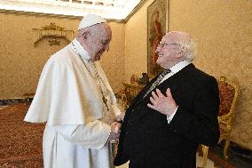 Pope Francis Meets Ireland's President Higgins - Vatican