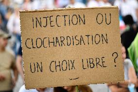 New Anti-Health Pass Rally called by Florian Philippot - Paris