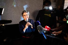 Sandrine Rousseau reaction after the result of the first round of Green primary - Paris
