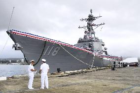 U.S. destroyer Daniel Inouye commissioned in Hawaii