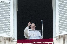 Pope Francis During Weekly Angelus Prayer - Vatican