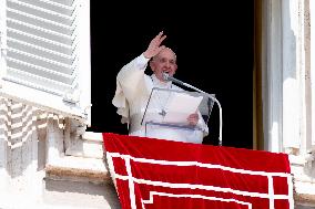Pope Francis During Weekly Angelus Prayer - Vatican