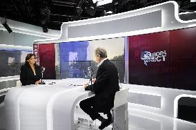 Anne Hildago On RMC/BFM TV - Paris