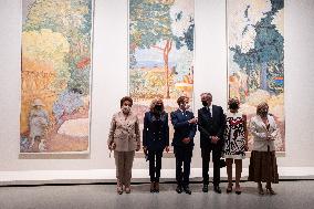 President Macron Visit To Morozov Collection, Icons Of Modern Art Exhibition - Paris