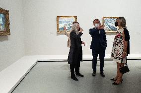 President Macron Visit To Morozov Collection, Icons Of Modern Art Exhibition - Paris