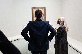 President Macron Visit To Morozov Collection, Icons Of Modern Art Exhibition - Paris