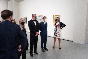 President Macron Visit To Morozov Collection, Icons Of Modern Art Exhibition - Paris
