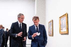 President Macron Visit To Morozov Collection, Icons Of Modern Art Exhibition - Paris