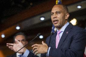 Democratic Caucus Chair US Representative Hakeem Jeffries Press Conference - Washington