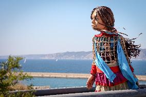 The Petite Amal Puppet Arrives In Marseille - France