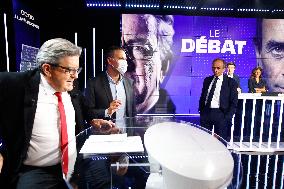 Jean-Luc Melenchon and Eric Zemmour debate on BFM - Paris