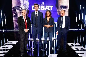 Jean-Luc Melenchon and Eric Zemmour debate on BFM - Paris