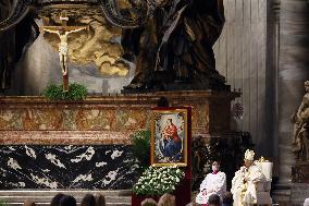 Pope Francis Leads A Mass For The Council Of European Bishops' Conferences