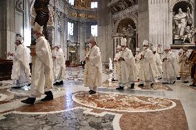 Pope Francis Leads A Mass For The Council Of European Bishops' Conferences