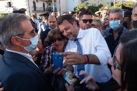 Matteo Salvini During Electoral Campaign For Regional Election - Italy