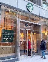 Starbucks-Amazon Go store with cashierless checkouts