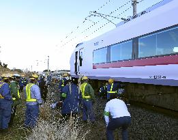 Train-car collision in eastern Japan