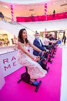 Vaimalama Chaves Miss France 2019 For Operation Pink Wire At The Opening Of Beaugrenelle