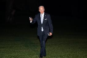 US President Joe Biden returns to the White House