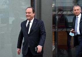 Former President Francois Hollande Appears On RMC/BFMTV - Paris