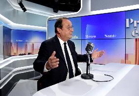 Former President Francois Hollande Appears On RMC/BFMTV - Paris