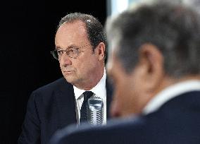 Former President Francois Hollande Appears On RMC/BFMTV - Paris