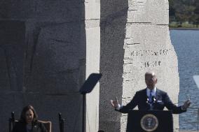★President Joe Biden deliver remarks at the 10th Anniversary celebration of the dedication of the Martin Luther King, Jr. Memor