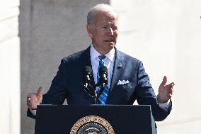 ★President Joe Biden deliver remarks at the 10th Anniversary celebration of the dedication of the Martin Luther King, Jr. Memor