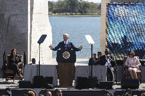 ★President Joe Biden deliver remarks at the 10th Anniversary celebration of the dedication of the Martin Luther King, Jr. Memor