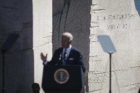 ★President Joe Biden deliver remarks at the 10th Anniversary celebration of the dedication of the Martin Luther King, Jr. Memor