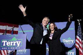 Kamala Harris supports Terry McAuliffe