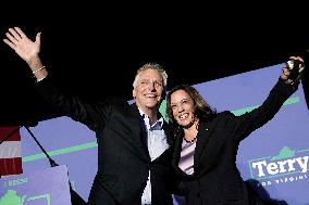 Kamala Harris supports Terry McAuliffe