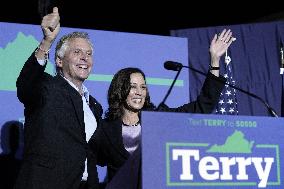 Kamala Harris supports Terry McAuliffe